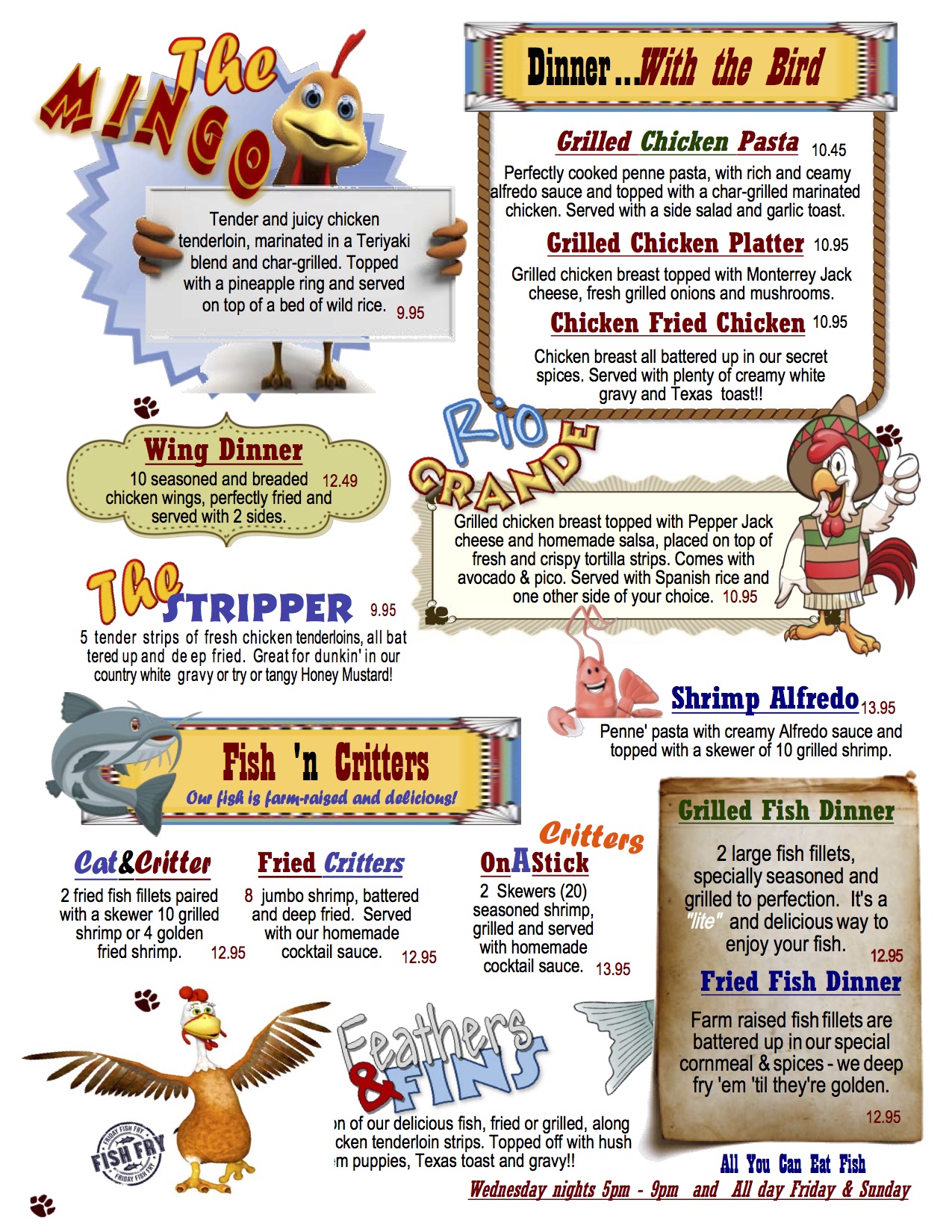 Daniel Boone's Grill & Tavern Menu